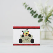 Mammie Roep Card Lady Bug Contactkaartje (Staand voorkant)