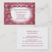 Mammie roept kaarten roze harten Stippen Angels Contactkaartje (Voorkant / Achterkant)