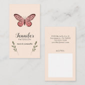 Mammie Roze Butterfly Visitekaartje (Voorkant / Achterkant)