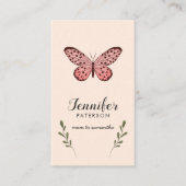 Mammie Roze Butterfly Visitekaartje (Voorkant)