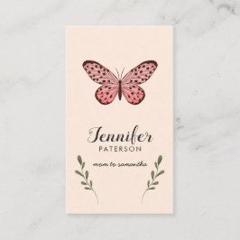 Mammie Roze Butterfly Visitekaartje
