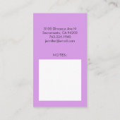 Mammie Roze Dinosaur Princess Visitekaartje (Achterkant)