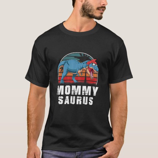 Mammie Saurus Dinosaur Funny Mommysaurus T R T-shirt (Voorkant)