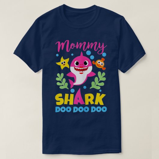 Mammie Shark Gift Cute Baby Shark Family Matching  T-shirt (Design voorkant)