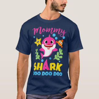 Mammie Shark Gift Cute Baby Shark Family Matching  T-shirt
