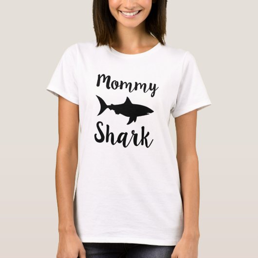 Mammie Shark shirt vrouwen Funny family t shirt (Voorkant)