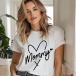 Mammie Simple Modern Script Typography Heart<br><div class="desc">Mammie Simple Modern Script Typography Heart Women's Mode T-Shirt Top kenmerkt de tekst "Mammie" in een leuke moderne scripttypografie die een schattig hart accentueerde. Perfect als cadeau voor moeder voor verjaardag,  Kerstmis,  Moederdag en meer. Ontworpen door Evco Studio www.zazzle.com/store/evcostudio</div>