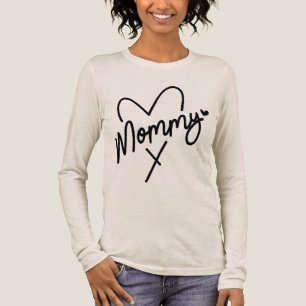 Mammie Simple Modern Script Typography Heart Tri-Blend Shirt