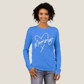 Mammie Simple Modern Script Typography Heart Tri-Blend Shirt (Voorkant)