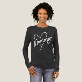 Mammie Simple Modern Script Typography Heart Tri-Blend Shirt (Voorkant)