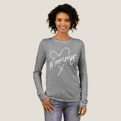 Mammie Simple Modern Script Typography Heart Tri-Blend Shirt (Voorkant)