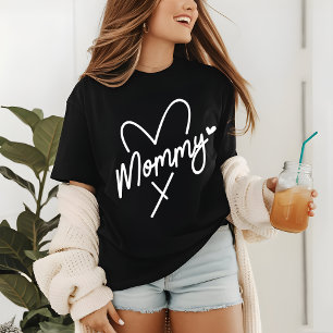 Mammie Simple Modern Script Typography Heart Tri-Blend Shirt