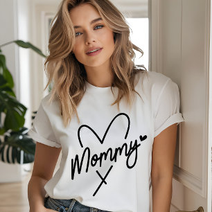 Mammie Simple Modern Script Typography Heart Tri-Blend Shirt