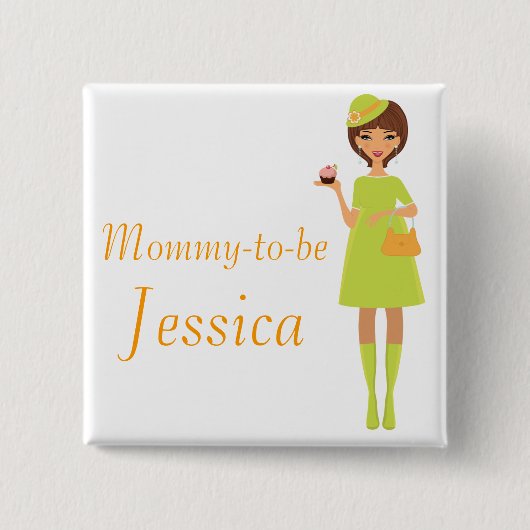 Mammie-tegen-Baby shower Button (Voorkant)