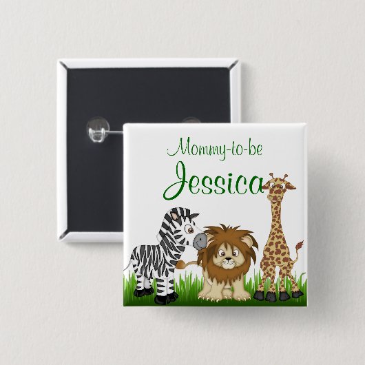 Mammie-tegen-Baby shower Button (Voorkant /achterkant)