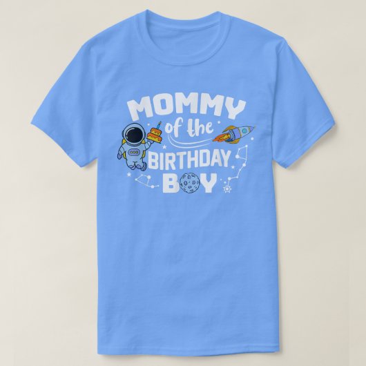 Mammie van de Astronaut Boy Funny Space Mo T-shirt (Design voorkant)