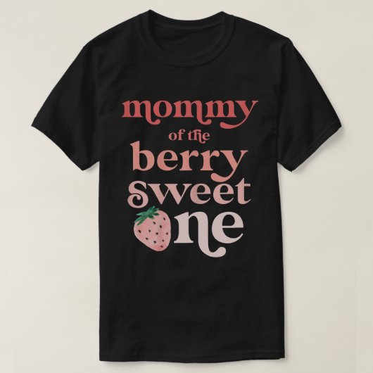 Mammie van de Berry Sweet One aardbery First Birt T-shirt (Design voorkant)