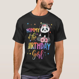 Mammie van de Birthday Girl Panda Beer moeder flow T-shirt