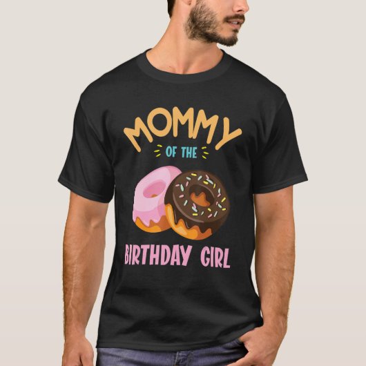 mammie van de geboorte Donut Girl dochter moeder T-shirt (Voorkant)