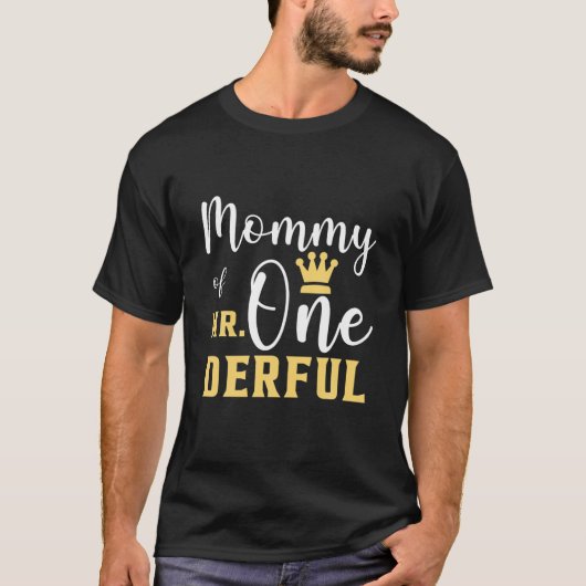 mammie van de heer One Derful 1st Birthday T-shirt (Voorkant)