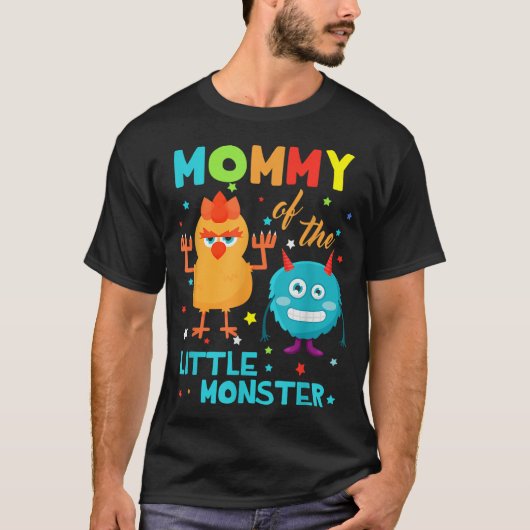 mammie van de kleine monster van de familie Monste T-shirt (Voorkant)