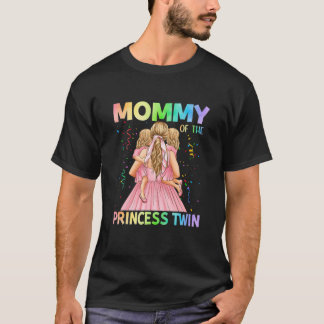 Mammie van de prinses Twin Mam Daughter Happy Moth T-shirt