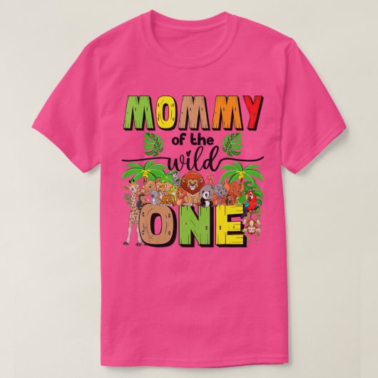 Mammie van de Wilde One Zoo Birthday Safari Oerwou T-shirt (Design voorkant)