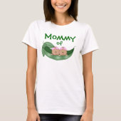 Mammie van donkere, tweelingmeisjes t-shirt (Voorkant)