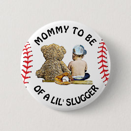 Mammie van een Lil Slugger Baby shower Button