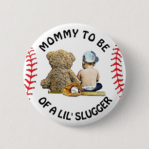 Mammie van een Lil Slugger Baby shower Button