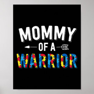 Mammie van een vrouw familie moeder wereld autisme poster