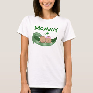 mammie van gemengde tweelingen (donkerdere huid) t-shirt