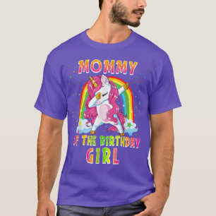 Mammie van het meisje van de geboorte dat Unicorn T-shirt