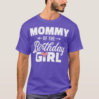 Mammie van het meisje van de verjaardag dat famili t-shirt