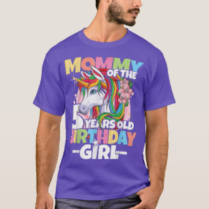 Mammie van het verjaardagsmeisje - vijfde verjaard t-shirt