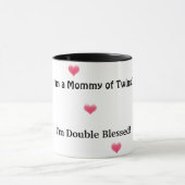 mammie van tweelingen/dubbelblind mok (Midden)