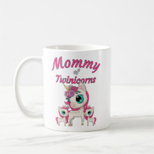 Mammie van Twinicorns: Mam & Twin Daughters Unicor Koffiemok