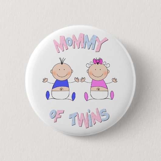 mammie van Twins Ronde Button 5,7 Cm (Voorkant)