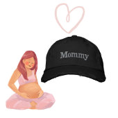 Mammie verhit zwart geborduurd Baseball Pet