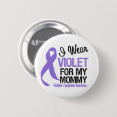 Mammie Violet Ribbon Hodgkins Lymfoom Ronde Button 5,7 Cm (Voorkant /achterkant)