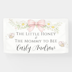 Mammie voor Bij Pinke Strik Baby Shower Naambord Spandoek
