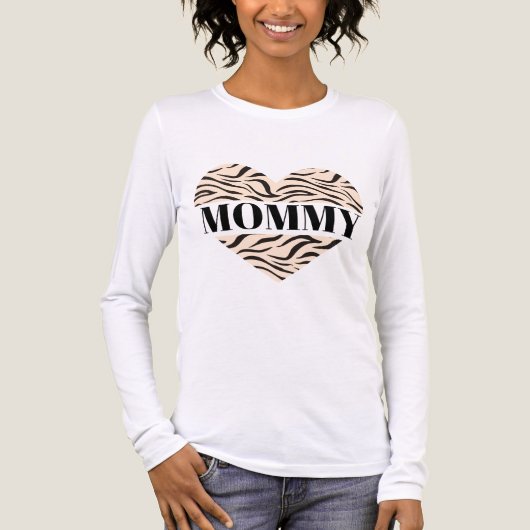 Mammie, wild tijgerhart Tri-Blend shirt (Voorkant volledig)