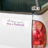 Mammie wilde een ruggengraat bumpersticker (Op Truck)