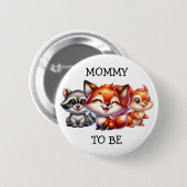 Mammie wordt | Baby shower Bosland Creatures Ronde Button 5,7 Cm (Voorkant /achterkant)
