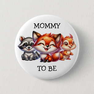 Mammie wordt Baby shower Bosland Creatures Ronde Button 5,7 Cm