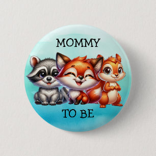 Mammie wordt Baby shower Bosland Creatures Ronde Button 5,7 Cm