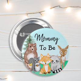 Mammie wordt | Baby shower Bosland Creatures Ronde Button 5,7 Cm