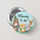 Mammie wordt | Baby shower Bosland Creatures Ronde Button 5,7 Cm (Voorkant /achterkant)