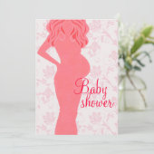 Mammie wordt Baby shower uitgenodigd Kaart (Staand voorkant)