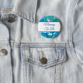 Mammie wordt | Baby shower van jongen Ronde Button 5,7 Cm (In situ)